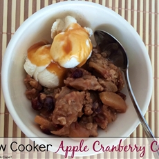 Slow Cooker Apple Cranberry Crisp