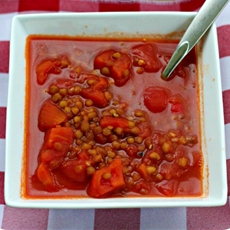 David Rocco’s Tomato and Lentil Soup