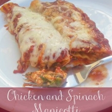 Baked Chicken & Spinach Manicotti