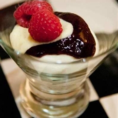 White Chocolate Mousse With Raspberry Compote