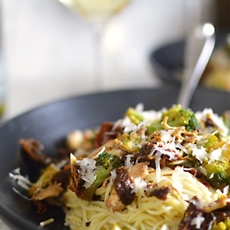 Crab Pasta with a Chardonnay Cream Sauce