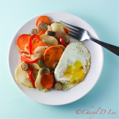 Breakfast Sausage and Home Fries Casserole recipe Chefthisup