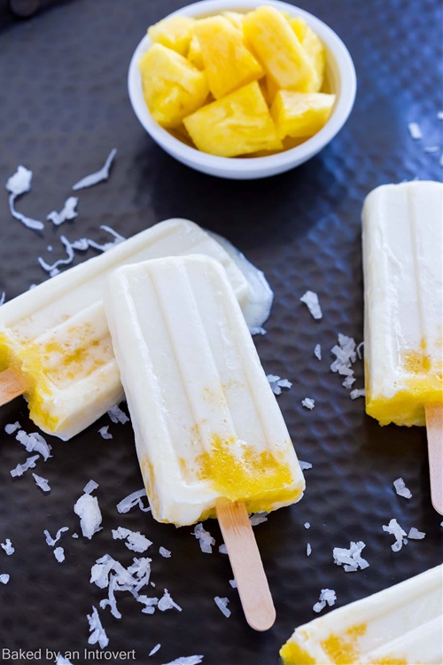Pina Colada Popsicles recipe Chefthisup