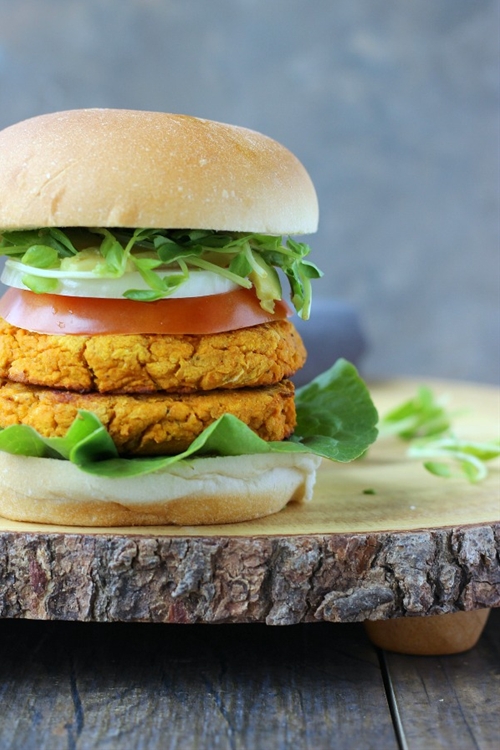 Spicy Veggie Burger (Vegan + GF) recipe Chefthisup