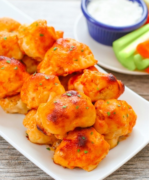 Buffalo Cauliflower Bites recipe Chefthisup
