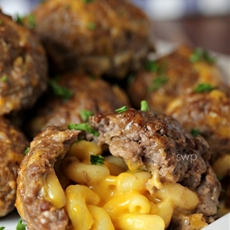 Mac & Cheese Stuffed Meatballs!