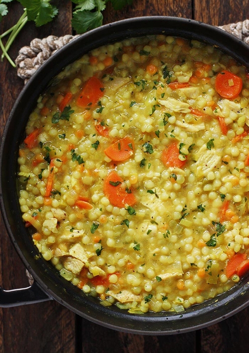 Cold-Fighting Couscous Chicken Soup