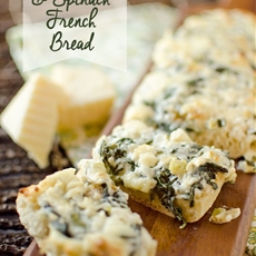 White Cheddar & Spinach French Bread