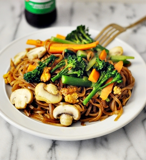 Broccolini & Mushroom Pad See Ew (A Meatless Recipe) recipe Chefthisup