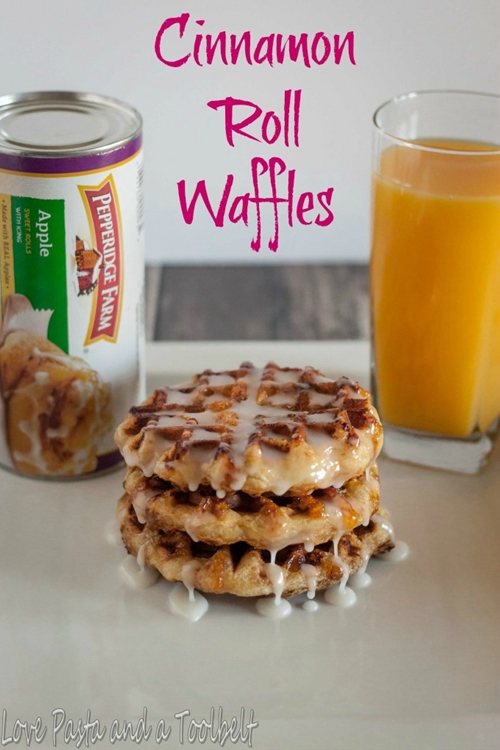 Cinnamon Roll Waffles recipe Chefthisup
